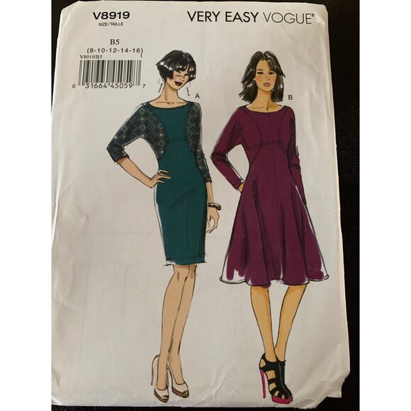Vogue Misses Dress Sewing Pattern V8919 Sz 8 - 16 - Uncut - Picture 7 of 9